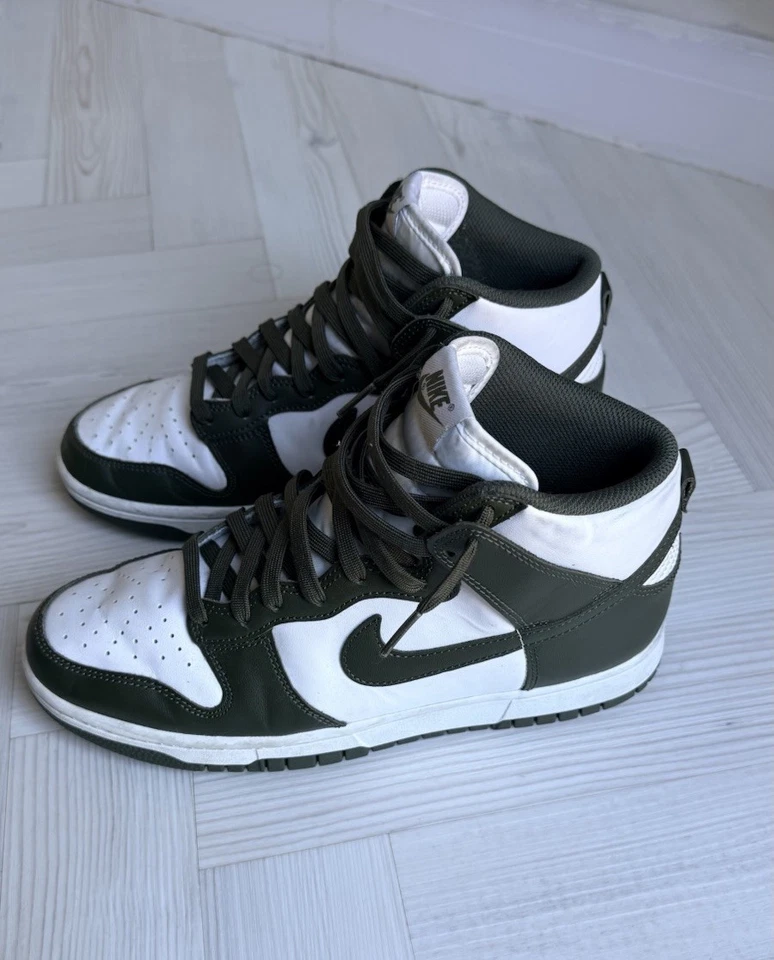 Nike Dunk High Retro Trainers Cargo Khaki Size UK 7, photo 3 of 5