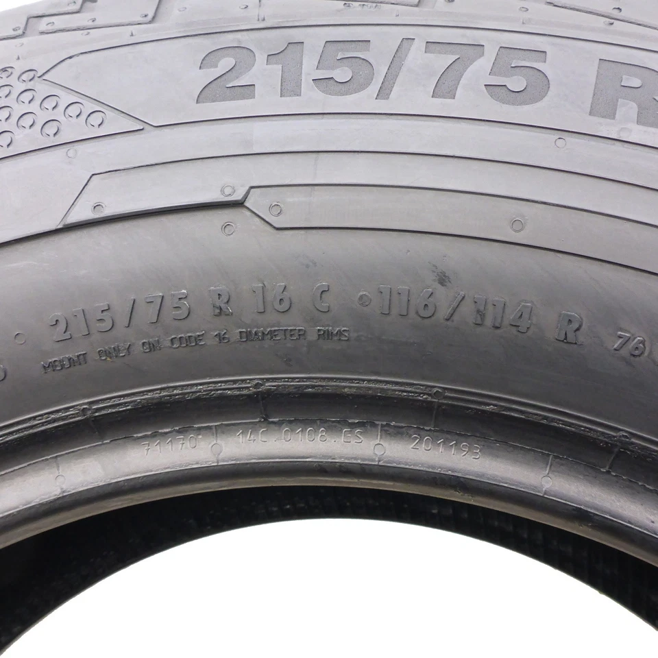 215 75 16C 2x Continental 215/75 R16C 114R Van 100 Neumáticos 2018 7,5 -8 , 4mm - Imagen 4 de 4
