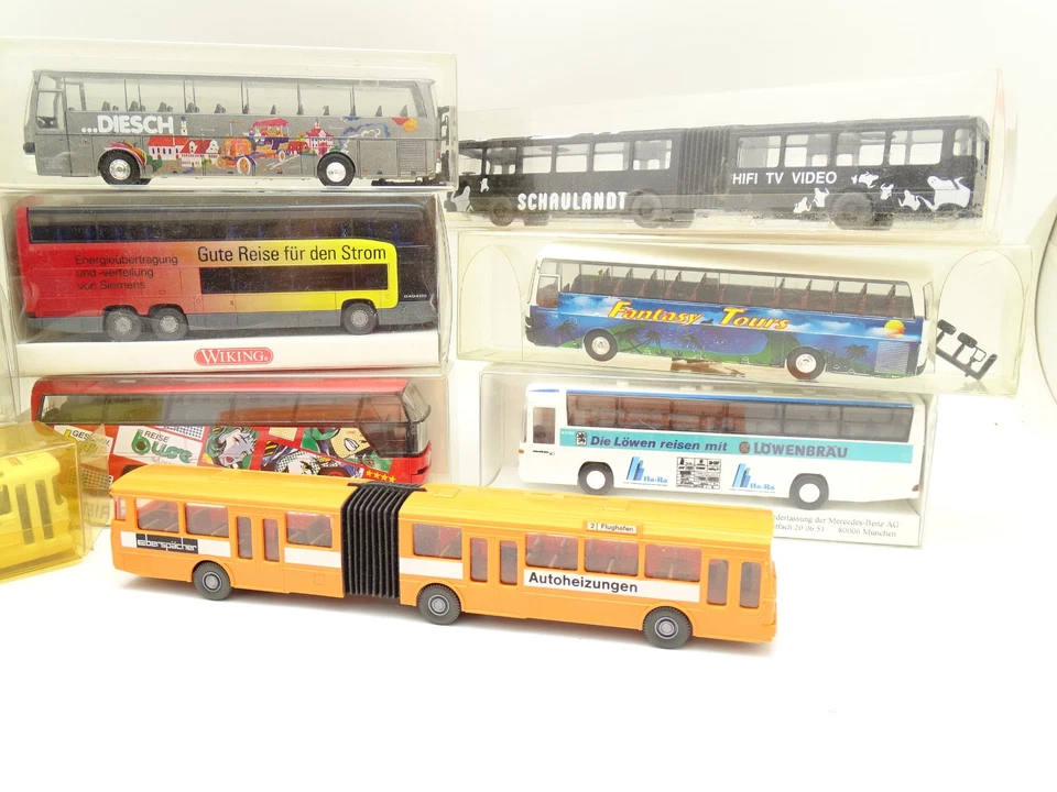 Herpa Rietze 1/87 Ho - Lotto Di 9 Car Autobus Dont Kässbohrer Setra - Mercedes - Immagine 3 di 3