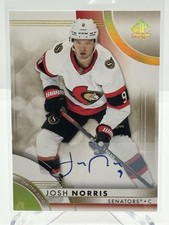 Josh Norris SP Authentic Limited Auto On-Card Autograph Ottawa Senators NM