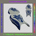 CUSTOM Design Seat Cover (white+blue) Suzuki GSX1300R Hayabusa 2021-2026 (3 gen)