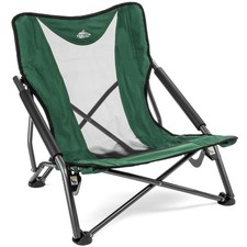 Cascade Mountain Tech Camping Chair - Low Profile Folding Profile, Green