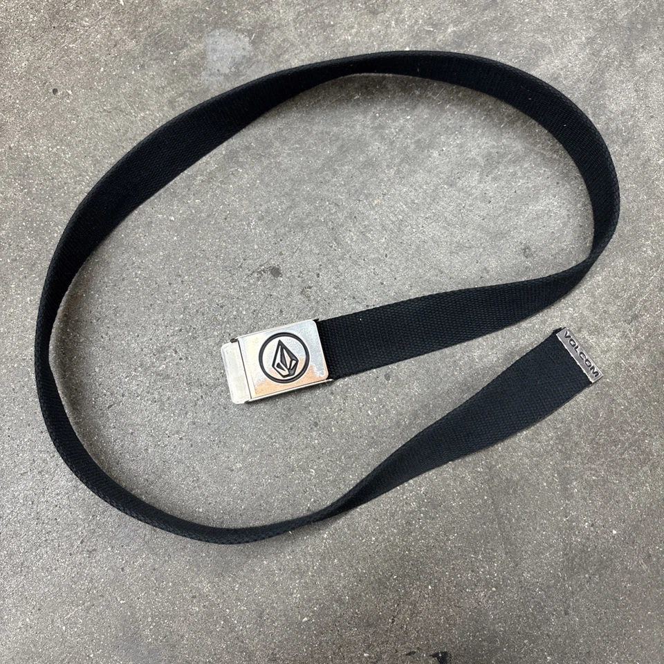 Volcom Circle Web Belt x2 Men's Black (BLK) One Size 1.5" wide 2 Belts - Image 3 of 4