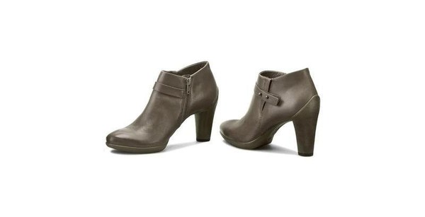 Women Ecco Booties Beige Leather 40