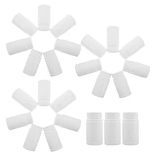 24 Pcs Plastic Pill Bottles Portable Container Capsule Travel Case