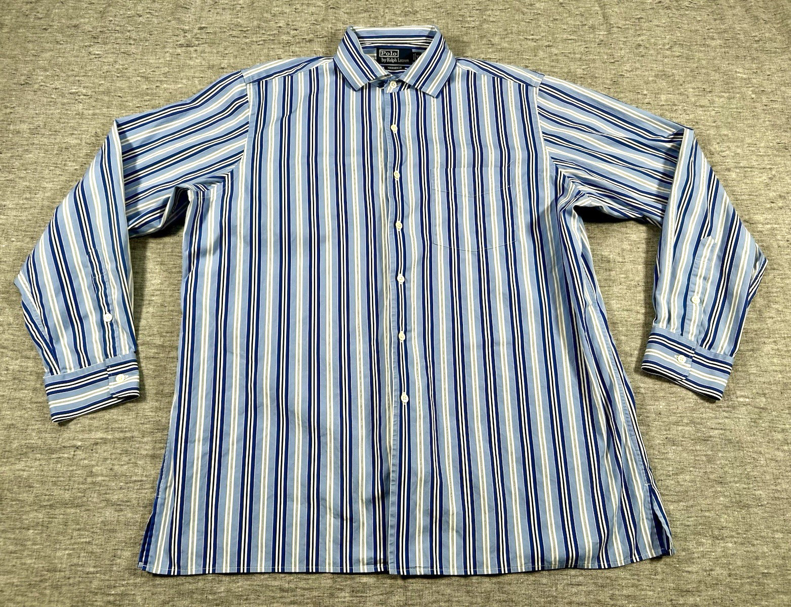 Vintage Polo Ralph Lauren Marseille Shirt Mens Extra Large Long Sleeve Cotton