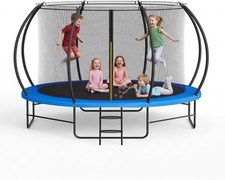 12  Outdoor Trampoline 1760LBS for Kids  Adults W/Enclosure Net and Ladder