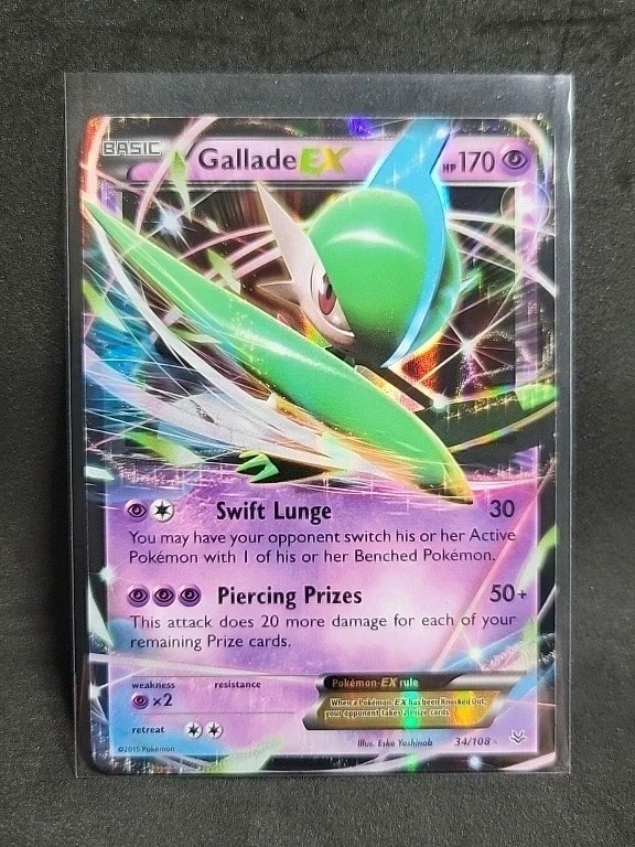 Pokemon TCG Gallade EX 34/108 Roaring Skies 2015 Ultra Rare Holo NM