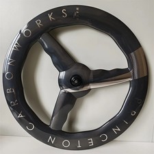 700c Carbon Fiber 3 Spokes Bicycle Wheelset 28mm Tubeless Integratedtubular