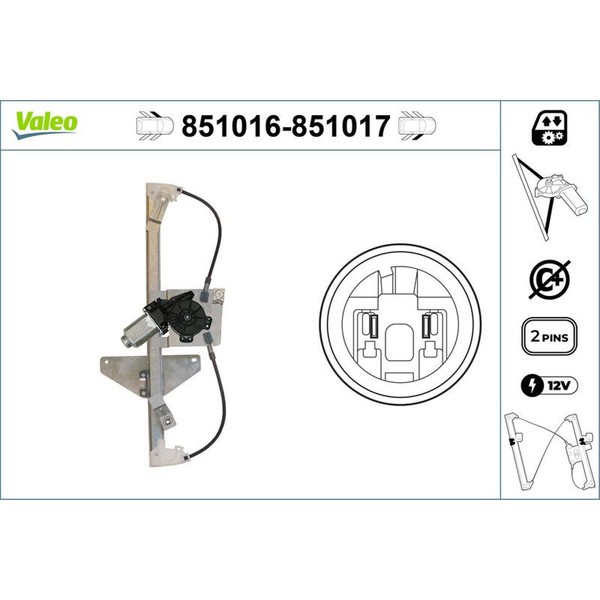Valeo 851017 Fensterheber FüR Citroen C3 SC-image