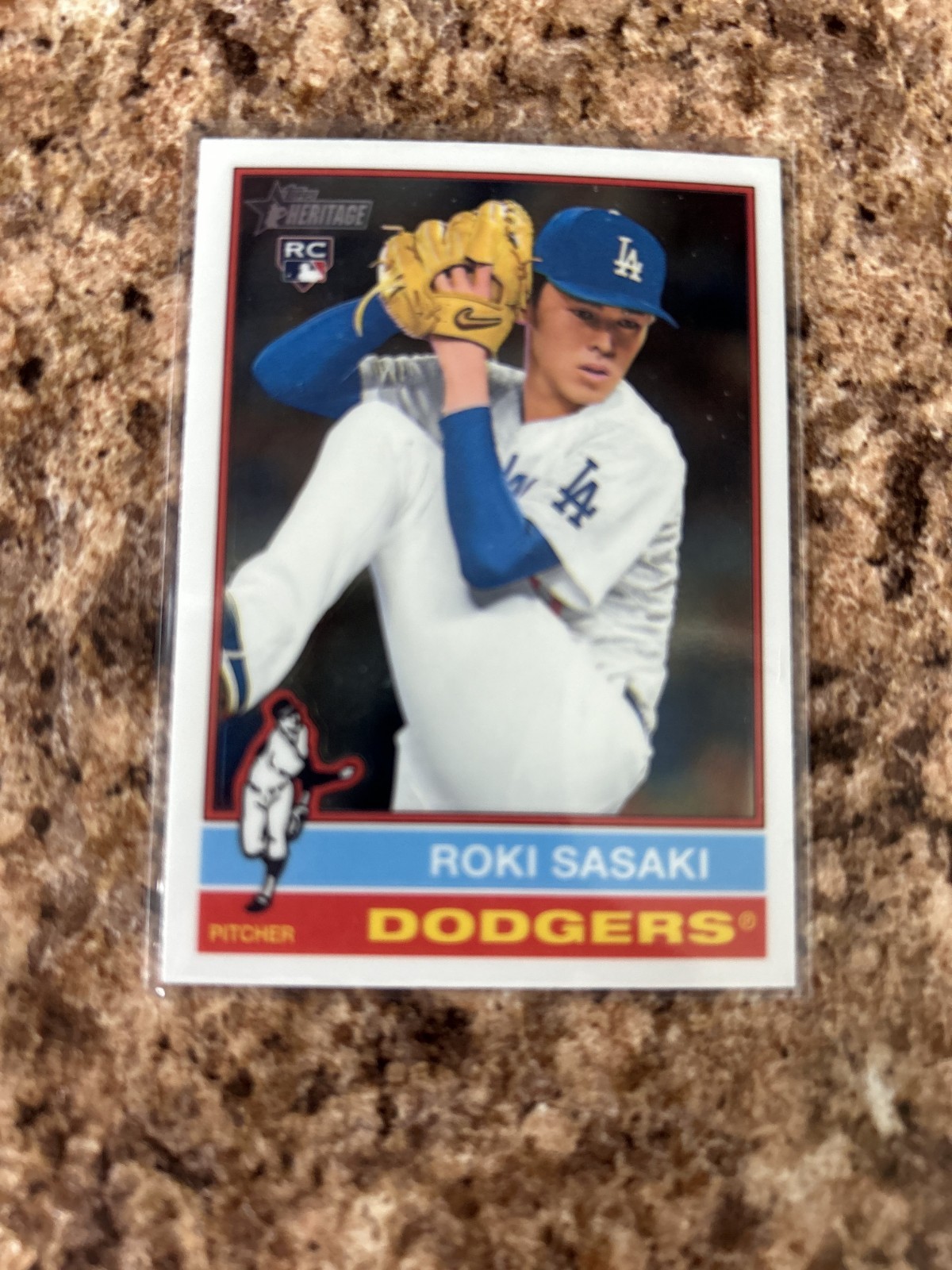 2025 Topps Heritage Chrome Roki Sasaki Los Angeles Dodgers # 224 Rc