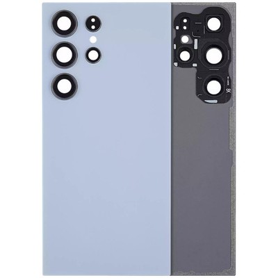 Backcover mit Kameralinse Samsung S24 Ultra Ohne Logo Aftermarket Plus Titanblau