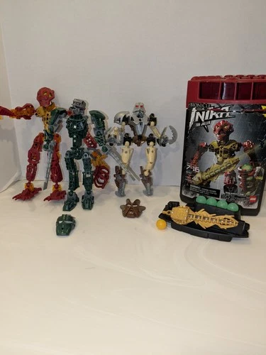 Lego Bionicle INIKA TOA Jaller (8727) 4 Zamor Spheres Pohatu Nuva Set Of 3 Read