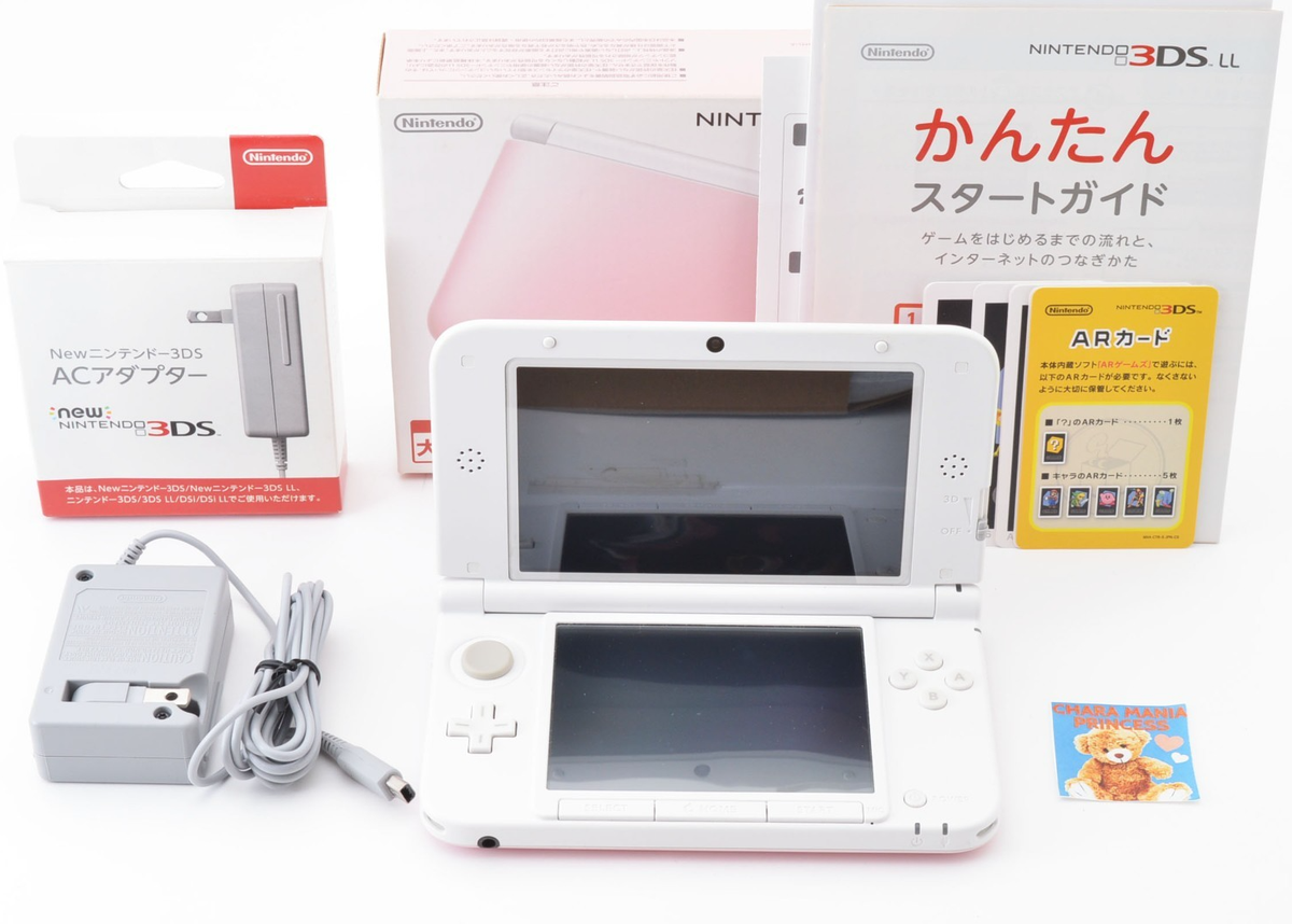 Nintendo 3DS XL LL Console Pink w/Box Manual Adapter SD Card Set Nintendo 3DS XL LL Console Pink w/Box Manual Adapter SD Card Set