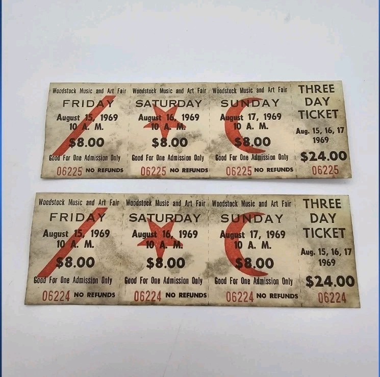 1969 Woodstock Signed Program And Tickets | eBay