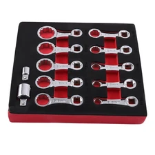 12 Point Torque Adapter Set 5/16" 3/8" 7/16" 1/2" 9/16" 5/8" 12Pcs