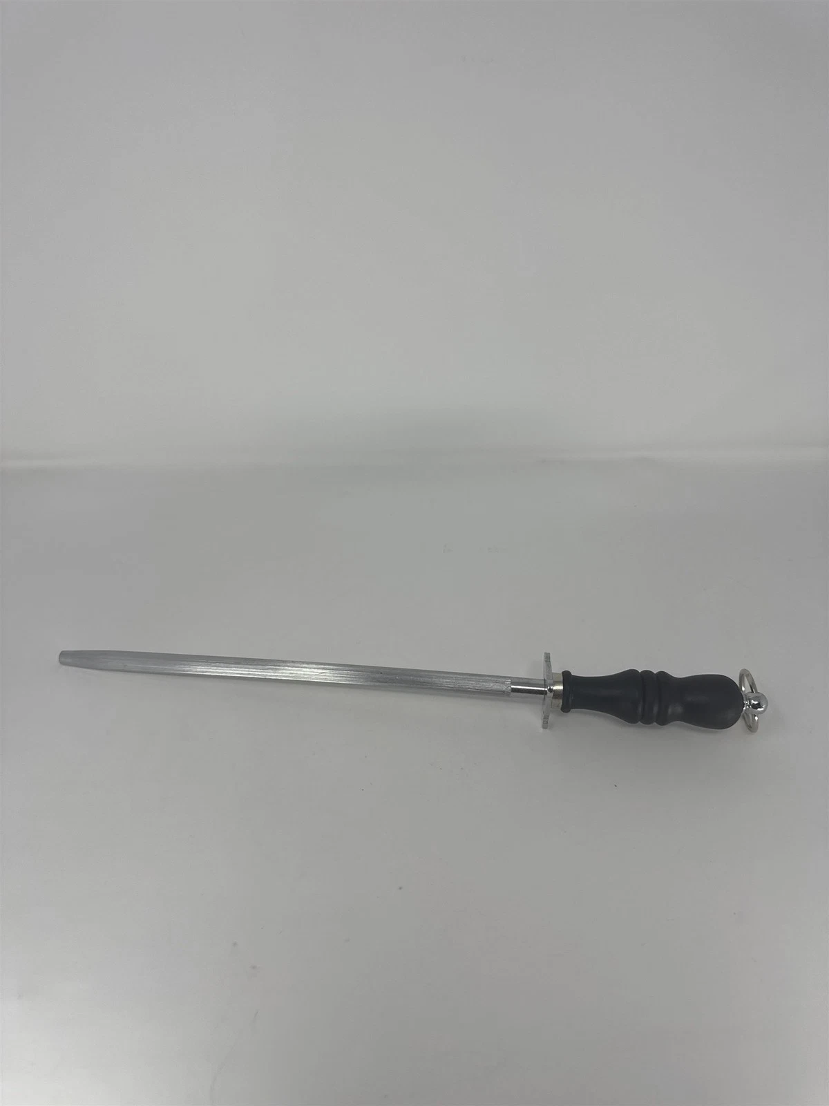 Vintage Sharpening Steel Honing Rod 12" Blade 18" Total Scalloped Guard Ring
Opens in a new window o