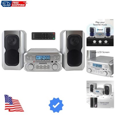 MM435M2-SL 3-Piece Compact CD Shelf System with Digital FM Stereo Radio, Blue...