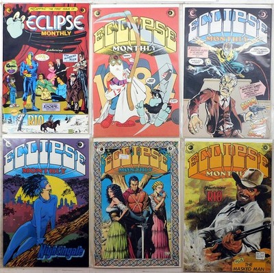 Eclipse Monthly Lot 6 #1, 4, 6, 7, 9, 10 1983 Eclipse Cap'n Quick Foozle Comics