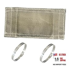 Titanium Pipe Heat Shield - 4'' x 8'' Exhaust Heat Wrap Motorcycle Heat Guard
