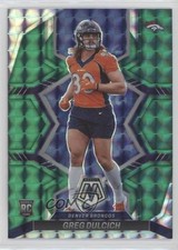 2022 Panini Mosaic Rookies Green Mosaic Prizm Greg Dulcich #359 3c2