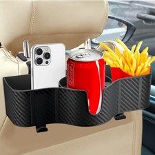 OUSHASAA 3-in-1 Car Headrest Organizer with 3.7" Cup Holder Hooks-1PC Bac...