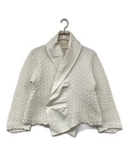 ISSEY MIYAKE 3D Steam Wrinkle Processed Jacket/ Ivory/ Size: 2