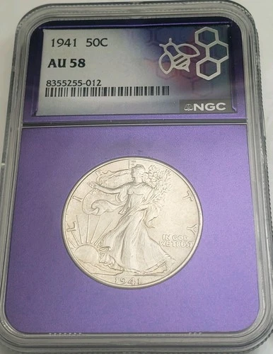 1941 Walking Liberty Half Dollar Coin NGC AU58