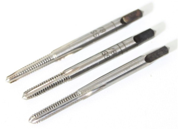 "Hss Handgewindebohrer Set 3 Tlg. 1/8\" Gewinde-Bohrer Fertigschneider Bohrer"-image