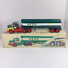 RARE Vintage 1974 HESS Tanker Toy Truck with Working Lights & Original Box