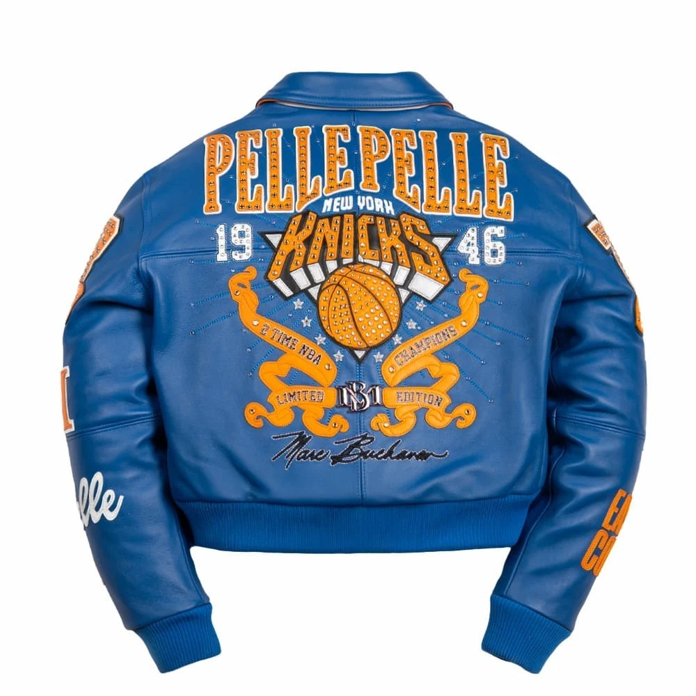 Pelle Pelle Leather Outer Shell Blue Coats, Jackets & Vests for