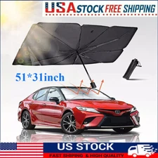 51" Car Windshield Sun Shade Foldable Umbrella Front Window Cover Visor Umbrella
