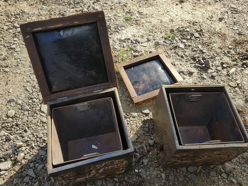 Federation Fireplace Brass Fire Box Kindling Boxs - Picture 3 of 7