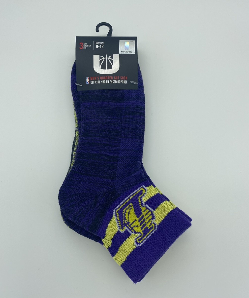 Los Angeles Lakers Socks Pack, Yellow, Gray, Purple, Lebron
