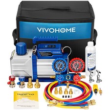 Ac Vacuum Pump Kit 3.5cfm With Manifold Gauge Set R1234yf R454b R134a R410a Hvac