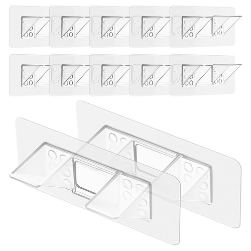 12 Pcs Plastic Partitions Baby Cabinet Support Pegs Self-locking Shelf - 第 1/11 張圖片