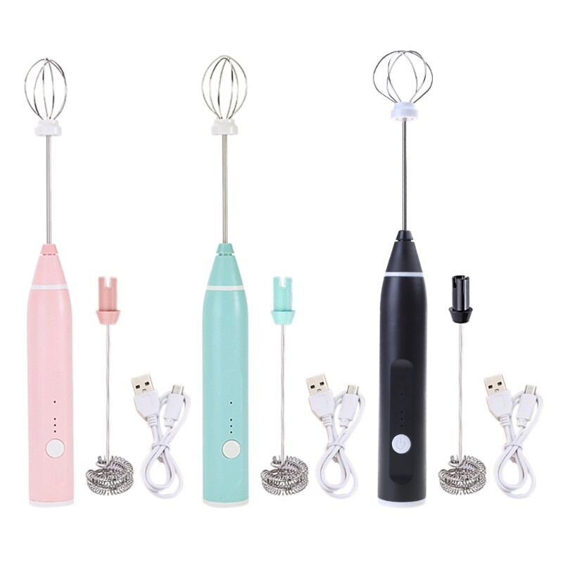 Milk Frother Handheld Rechargeable Whisk Drink Mixer Coffee Mixer for-image