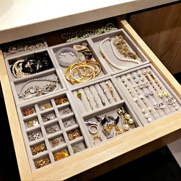Drawer DIY Jewelry Storage Tray Ring Bracelet Box Organizer Earring Holder  NEW