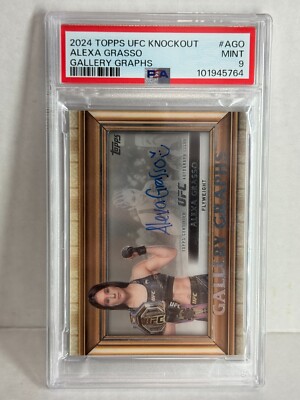 2024 Topps UFC Knockout Auto ON CARD ALEXA GRASSO Gallery Graphs  PSA 9