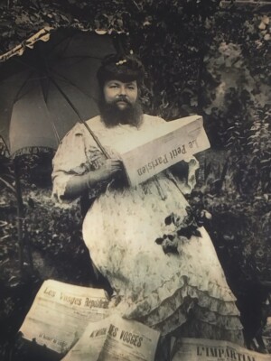 VINTAGE - NEGATIVE -  Bearded Woman - CIRCUS SHOW - HORROR - FREAK #4