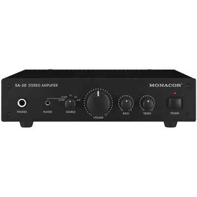 Monacor SA-50 Compact Stereo Amplifier 25W 4-8 Ohms HiFi Amp