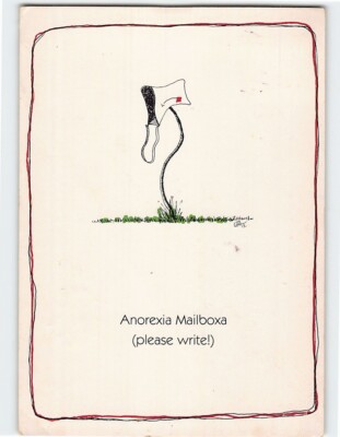 Postcard Anorexia Mailboxa Please Write! Mailbox Art Print