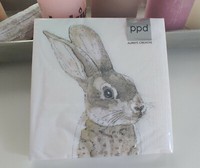 20 Papierservietten Oster Servietten Osterhase Hase Weiß 33 X 33 Cm Ovp