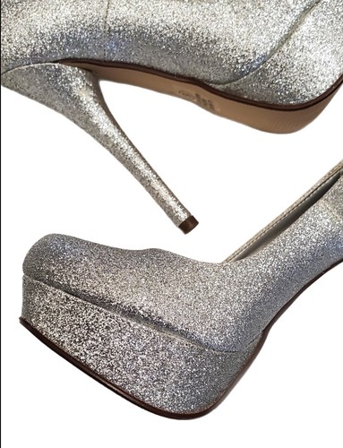 Bombas de zapatos de tacón alto con plataforma brillante Heart in D talla 6 *NUEVO SIN CAJA* - Imagen 4 de 8