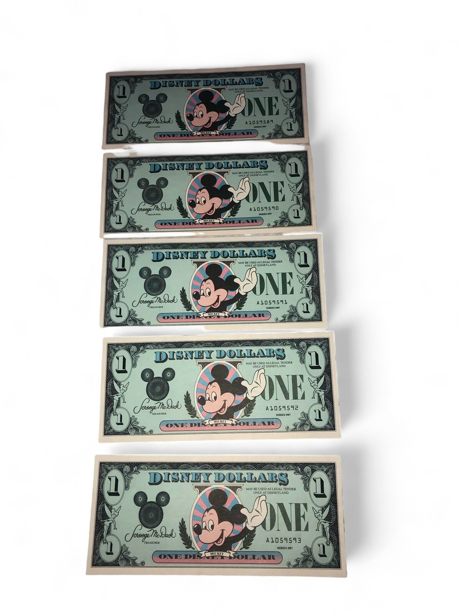 Set Of Six 1987 Disney Dollars | eBay