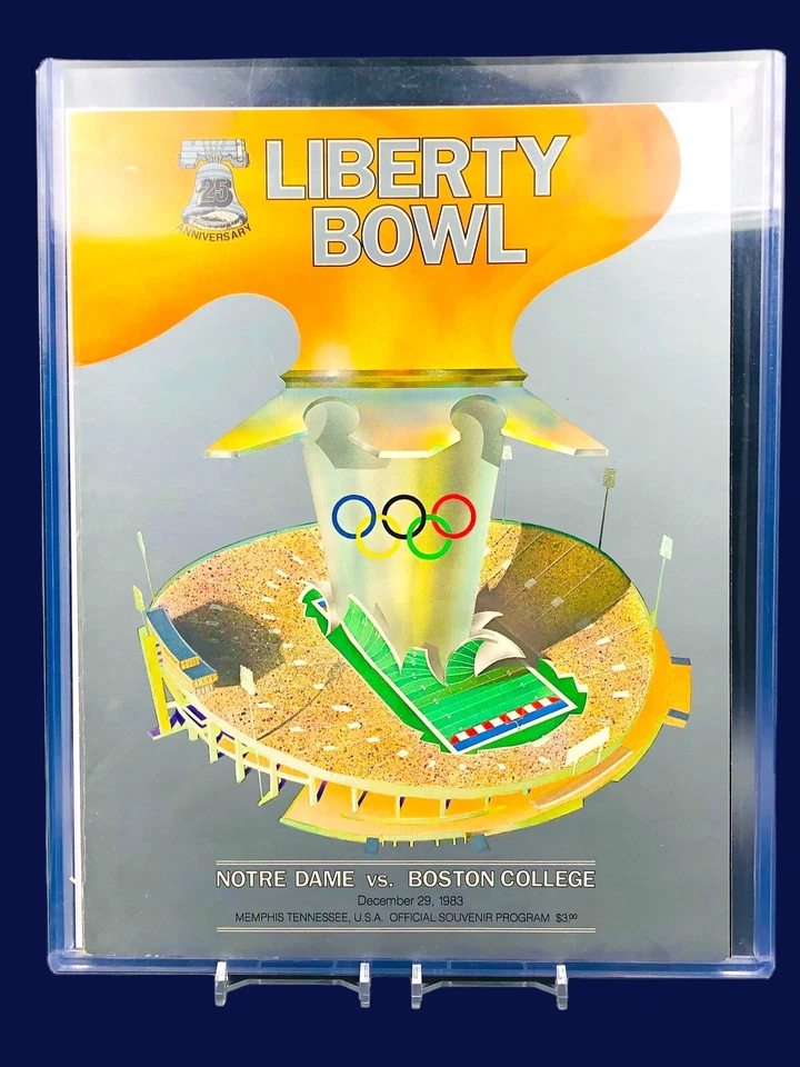 Notre Dame vs Boston College 1983 Liberty Bowl Football Program Doug Flutie MVP - Image 3 of 4