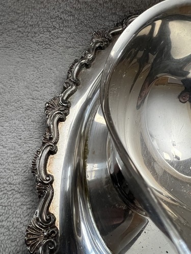 Vintage Leonard Silver Plated Gravy/ Sauce Boat w/ Attached Underplate - Picture 3 of 5