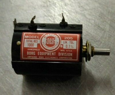 BORG MICROPOT Potentiometer Model 2005 Totel Resistance 1000 / Lin Tool 0,1%