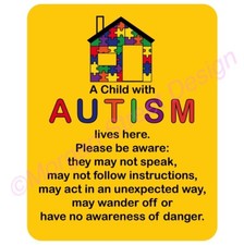 AUTISM Awareness For Your Home Decal Sticker. Die Cut Two Sizes