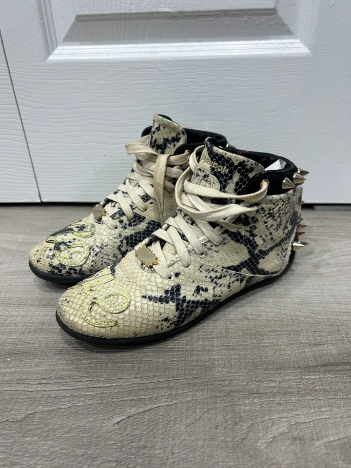 REEBOK Love Melody Ehsani Snakeskin Leather Spiked Sneakers Shoes Sz 7 *RETIRED - Image 2 of 4